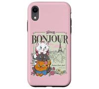 Custodia per iPhone XR Disney The Aristocats Marie Toulouse & Berlioz Bonjour