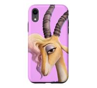 Custodia per iPhone XR Disney Zootopia 2 Gazelle Pop Star Big Face Purple-Pink