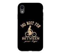 Custodia per iPhone XR Divertente 2 ° più divertente tra le gambe bicicletta vintage
