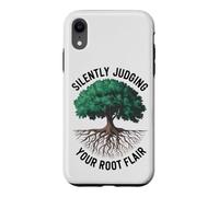 Custodia per iPhone XR Divertente arboricoltore amante degli alberi giudicare silenziosamente il tuo talento radicale