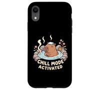 Custodia per iPhone XR Divertente Carino Capibara Bagno Rilassante Chill Mode
