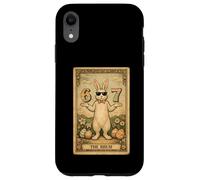 Custodia per iPhone XR Divertente carta dei tarocchi pasquali Bunny Rabbit Bruh 67 Six Seven Meme