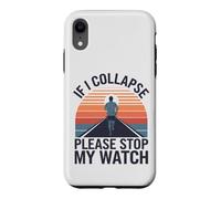 Custodia per iPhone XR Divertente correre se collasso, per favore fermate il mio orologio Runner Men