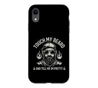Custodia per iPhone XR Divertente detto: toccami la barba e dimmi che sono carina