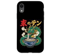 Custodia per iPhone XR Divertente drago che mangia ramen udon noodles anime