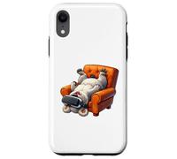 Custodia per iPhone XR Divertente Fluffy Dog VR Gaming Art