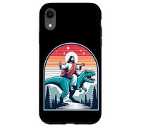 Custodia per iPhone XR Divertente Gesù che cavalca T-Rex Dinosaur Meme Parodia per i credenti
