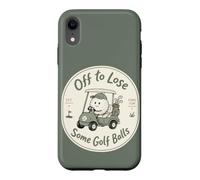 Custodia per iPhone XR Divertente golf cart golfista Fore Fun alcune palline da golf