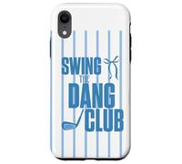 Custodia per iPhone XR Divertente Golf Swing the Dang Club Blu Golf Mom