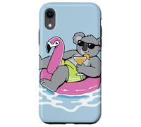 Custodia per iPhone XR Divertente Koala Pool Float Flamingo Summer Party