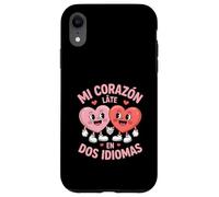 Custodia per iPhone XR Divertente Mi Corazon Cuori Carini Tenendosi Per Mano Dicendo