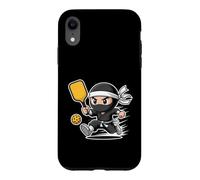 Custodia per iPhone XR Divertente ninja Pickleball giocatore Chibi Action Warrior