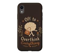 Custodia per iPhone XR Divertente pensare troppo a tutto Ansia cerebrale Introverso