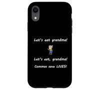 Custodia per iPhone XR Divertente punteggiatura inglese e grammatica "Le virgole salvano vite"