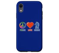 Custodia per iPhone XR DIVERTENTI SCACCHI AMORE PACE CON ICONE
