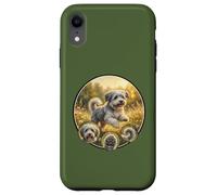 Custodia per iPhone XR dolce cane bolonka divertente in natura ai margini della foresta