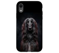 Custodia per iPhone XR dolce elegante nero afghano cane ironia levriero