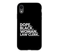 Custodia per iPhone XR Dope Black Woman Impiegato giuridico Impiegati di diritto afroamericani