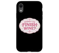 Custodia per iPhone XR Dov'è la fine Wine Lover Runner Running Race Joke Citazione