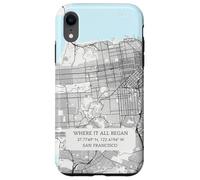 Custodia per iPhone XR Dove tutto è iniziato - Mappa della città di San Francisco