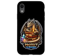 Custodia per iPhone XR Dragon Library Guardian mantiene le storie al sicuro