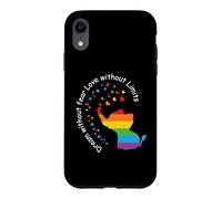 Custodia per iPhone XR Dream Without Fear Elephant LGBT Rainbow Gay Pride Month