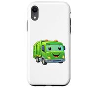 Custodia per iPhone XR Dumpy The Garbage Truck Sorridente Personaggio Design per Bambini