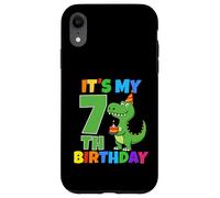 Custodia per iPhone XR È il mio settimo compleanno Dinosauro T-Rex Bambino di 7 anni divertente