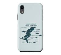 Custodia per iPhone XR East Coast Shark Sightings Cool Map