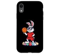 Custodia per iPhone XR Easter Bunny Basketball Player Cool Occhiali da sole