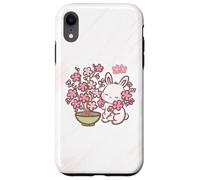 Custodia per iPhone XR Easter Bunny Pink Sakura Flower Cute Japanese Cherry Blossom