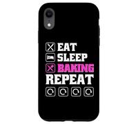 Custodia per iPhone XR Eat Sleep Bake Repeat Women Funny Mother's Day Baking Mom