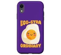 Custodia per iPhone XR Egg-Stra, simpatico gioco di parole a forma di uovo fritto