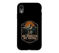 Custodia per iPhone XR Egli dirige I miei sentieri Proverbi 3 6 Montagna