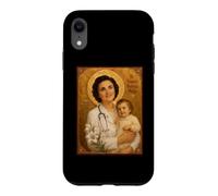 Custodia per iPhone XR Elegante Icona Cattolica di Santa Gianna Beretta Molla
