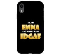 Custodia per iPhone XR Emma Joke IDGAF Meme Funny Halloween Girl Costume For Emmas