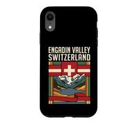 Custodia per iPhone XR Engadin Valley Svizzera Bandiera Alpine Mountain Viaggio