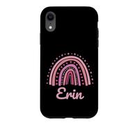 Custodia per iPhone XR Erin Nome Personalizzato Divertente Donne Rosa Arcobaleno Erin