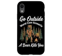 Custodia per iPhone XR Esci nel peggiore dei casi Un orso ti uccide divertente escursionismo
