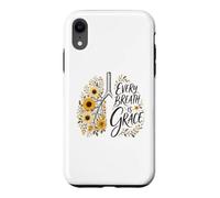 Custodia per iPhone XR Every Breath Is Grace Boho Floral Lungs Autunno Girasoli