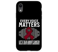 Custodia per iPhone XR Every Voice Matters Head and Neck Cancer Awareness Gifts