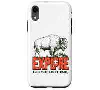 Custodia per iPhone XR Explore! Go Scouting Bison Outdoor Adventure Cub Scouts BSA
