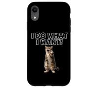 Custodia per iPhone XR Faccio quello che voglio, dito medio del gatto