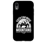 Custodia per iPhone XR Faith Can Move Montagne Retro Tramonto Bibbia Versi Cristiani