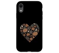 Custodia per iPhone XR Fall Pumpkin Fall Leaves Acorns Hearts Rustic Fall Autumn