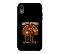 Custodia per iPhone XR Farm Coffee Supply L'asino porta tutta l'arte