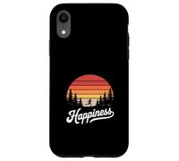 Custodia per iPhone XR Felicità divertente che corre attraverso il tramonto retrò