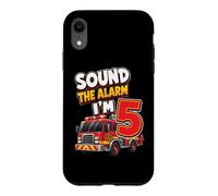 Custodia per iPhone XR Firetruck Compleanno Suono L'Allarme Io Sono 5 Fuoco Camion