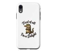 Custodia per iPhone XR First Of All I’m A Delight Funny Alligator Crocodile Gator
