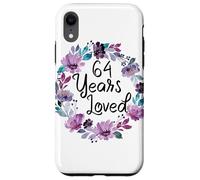 Custodia per iPhone XR Floral 64 Years Old 64th Birthday Women's 64 Years Loved
